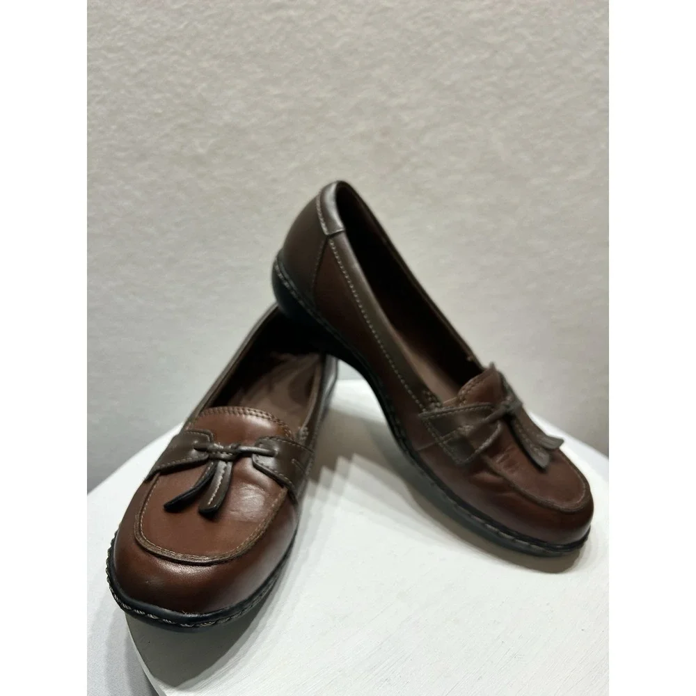 Clarks Ashland Bubble Loafer Womens Size 8 Brown Multi EUC